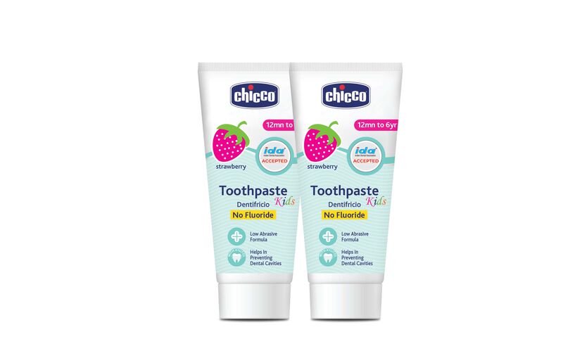 Toothpaste Strawberry 1-6Y NOFLUO 50G 2P image number 2